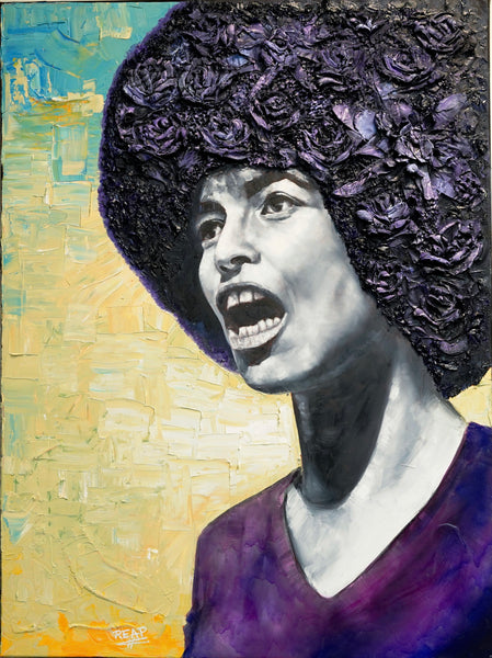 50 (SOLD) "Revolutionary: Angela Davis" by Ron EA Powell